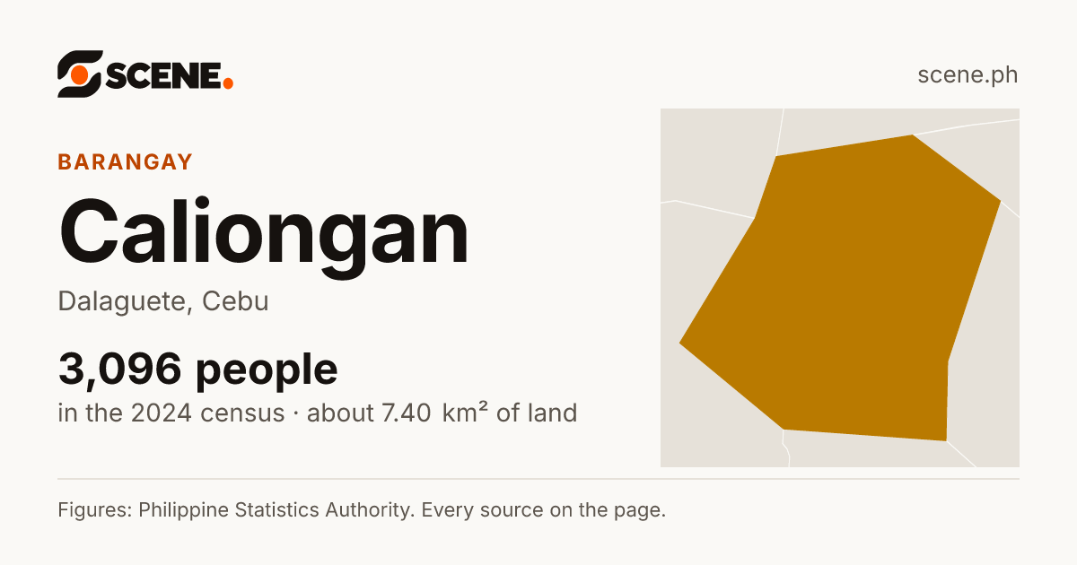 Caliongan, Dalaguete, barangay: 3,096 people in the 2024 census
