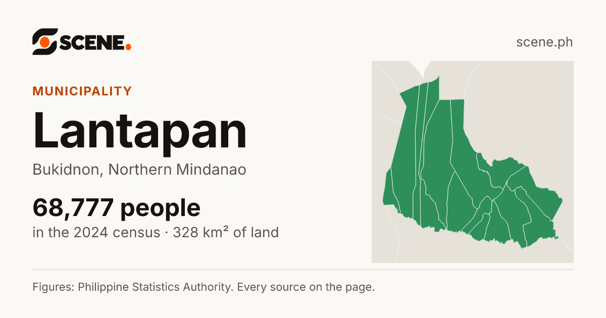 Lantapan, Bukidnon, municipality: 68,777 people in the 2024 census