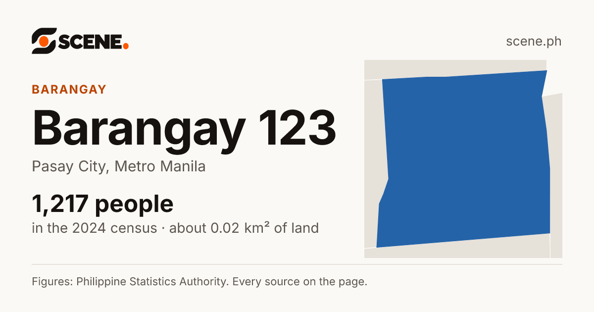 Barangay 123, Pasay City, barangay: 1,217 people in the 2024 census