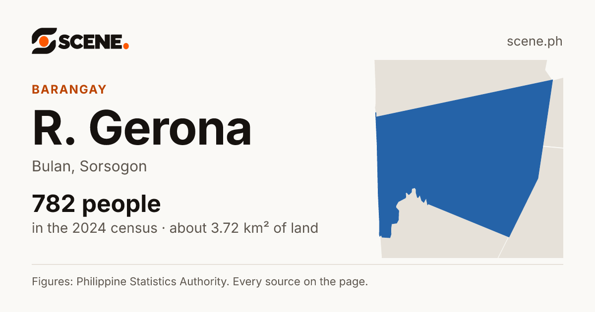 R. Gerona, Bulan, barangay: 782 people in the 2024 census