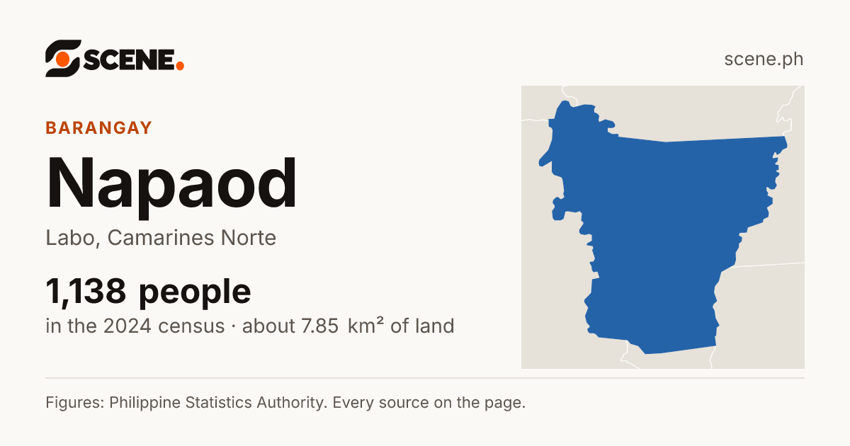 Napaod, Labo, barangay: 1,138 people in the 2024 census