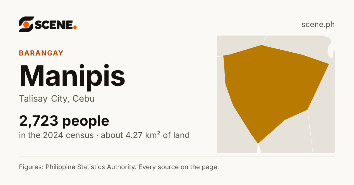 Manipis, Talisay City, barangay: 2,723 people in the 2024 census