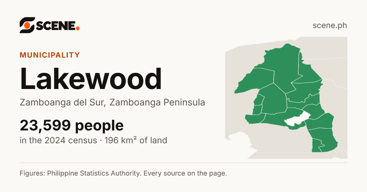 Lakewood, Zamboanga del Sur, municipality: 23,599 people in the 2024 census
