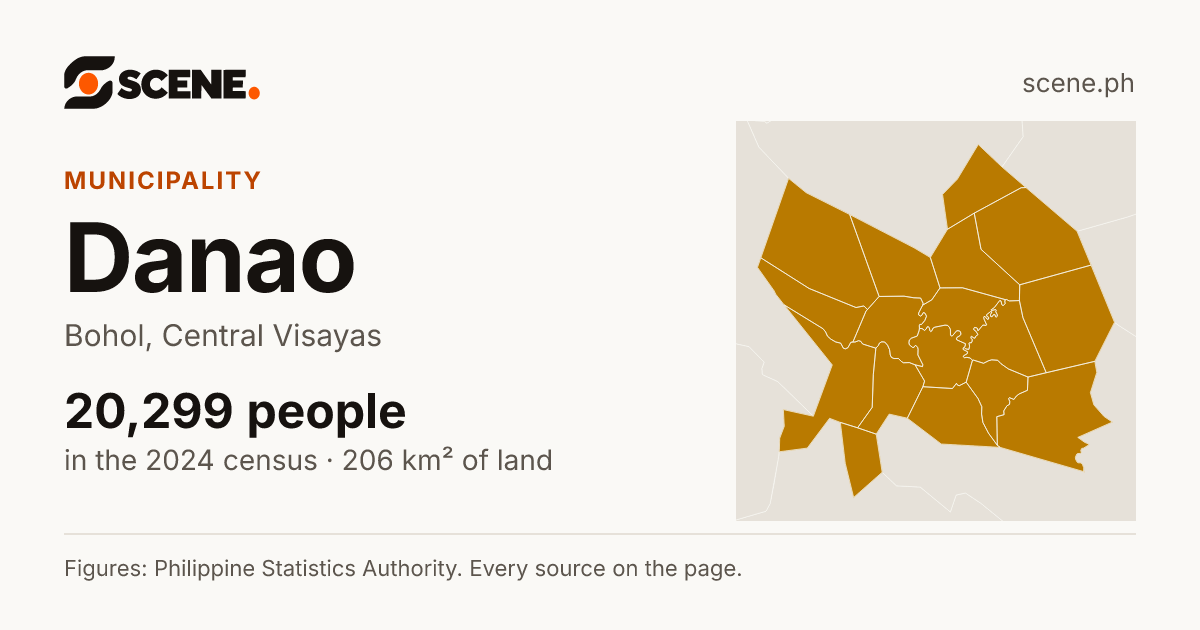 Danao, Bohol, municipality: 20,299 people in the 2024 census