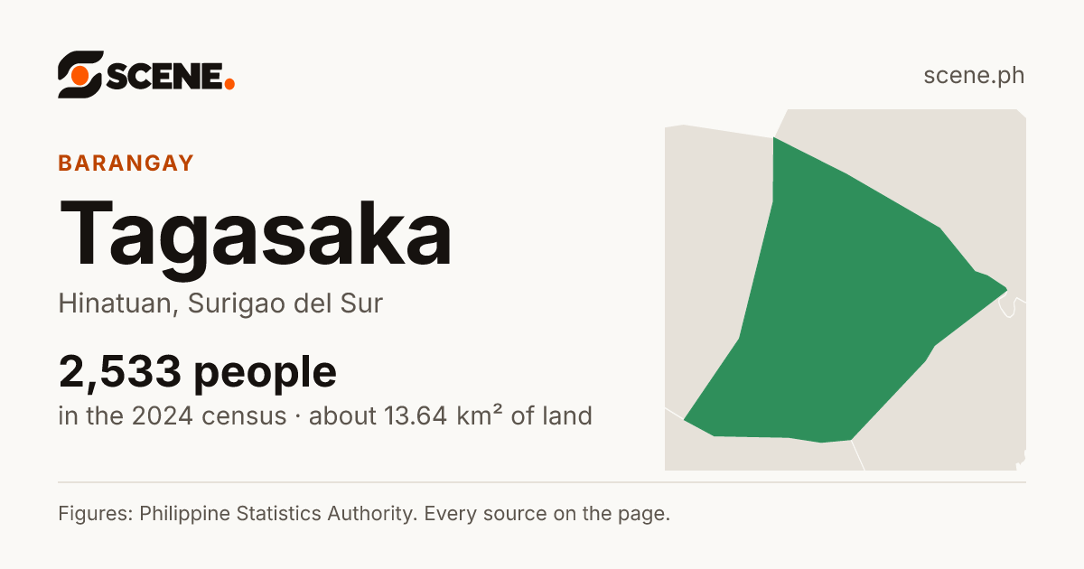 Tagasaka, Hinatuan, barangay: 2,533 people in the 2024 census