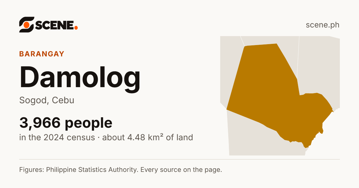 Damolog, Sogod, barangay: 3,966 people in the 2024 census