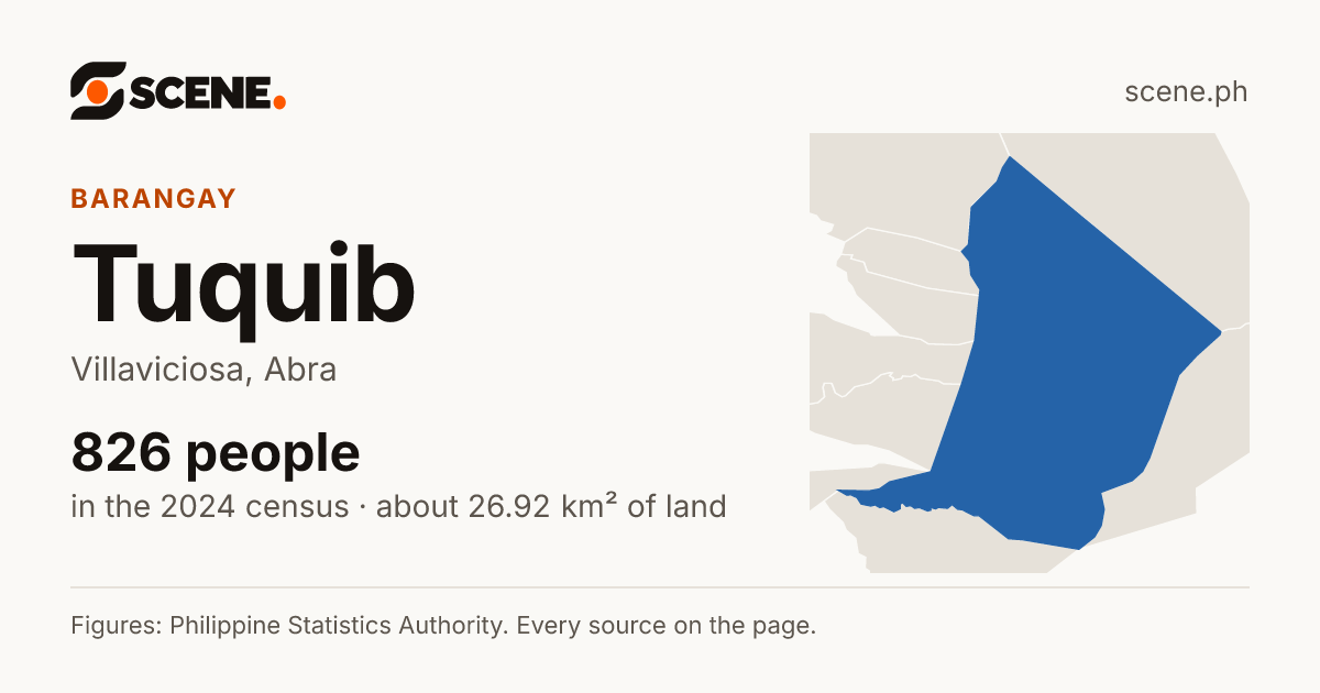 Tuquib, Villaviciosa, barangay: 826 people in the 2024 census