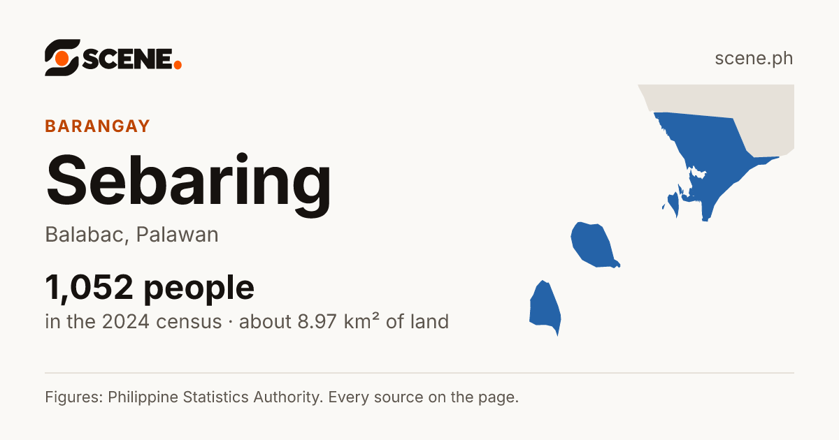 Sebaring, Balabac, barangay: 1,052 people in the 2024 census