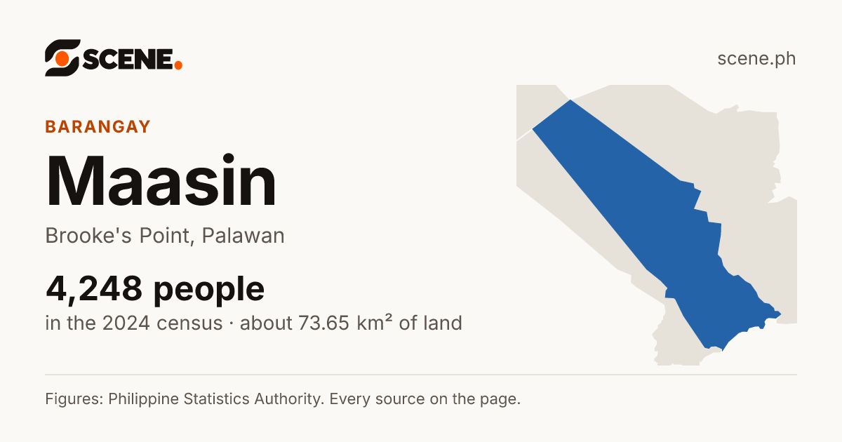 Maasin, Brooke's Point, barangay: 4,248 people in the 2024 census