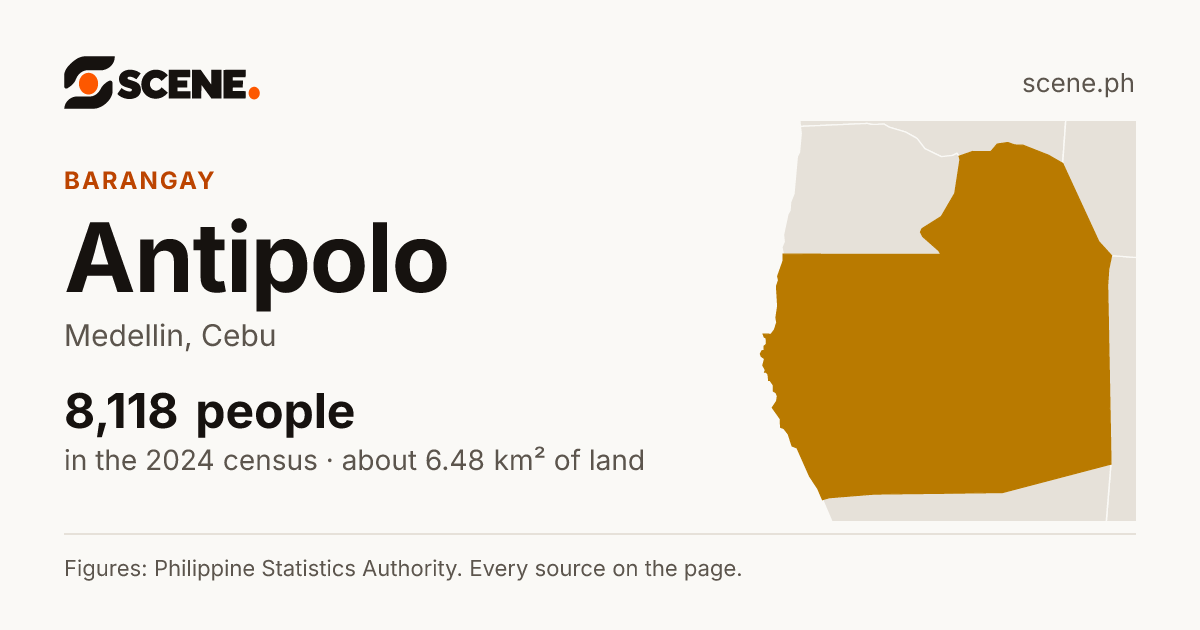 Antipolo, Medellin, barangay: 8,118 people in the 2024 census