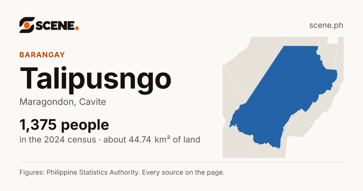 Talipusngo, Maragondon, barangay: 1,375 people in the 2024 census