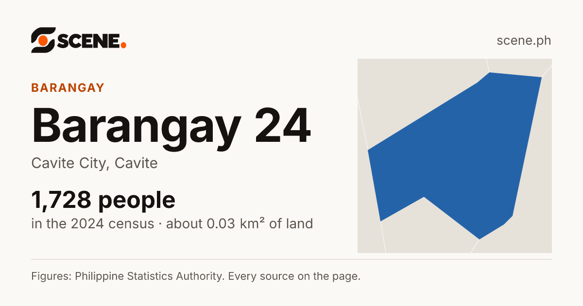Barangay 24, Cavite City, barangay: 1,728 people in the 2024 census