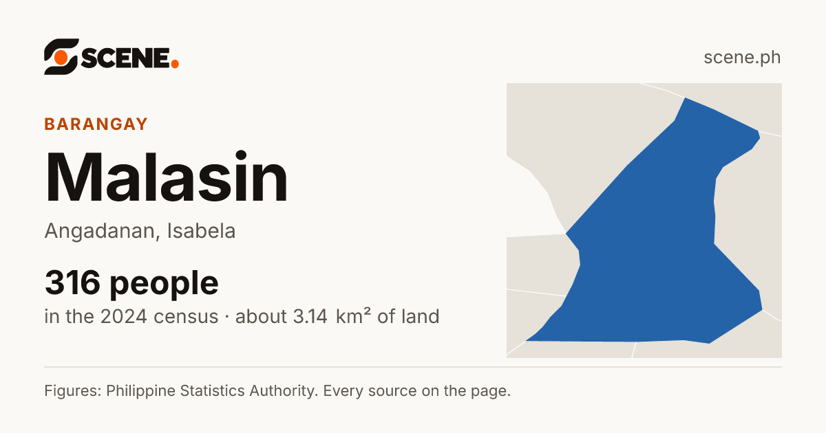 Malasin, Angadanan, barangay: 316 people in the 2024 census