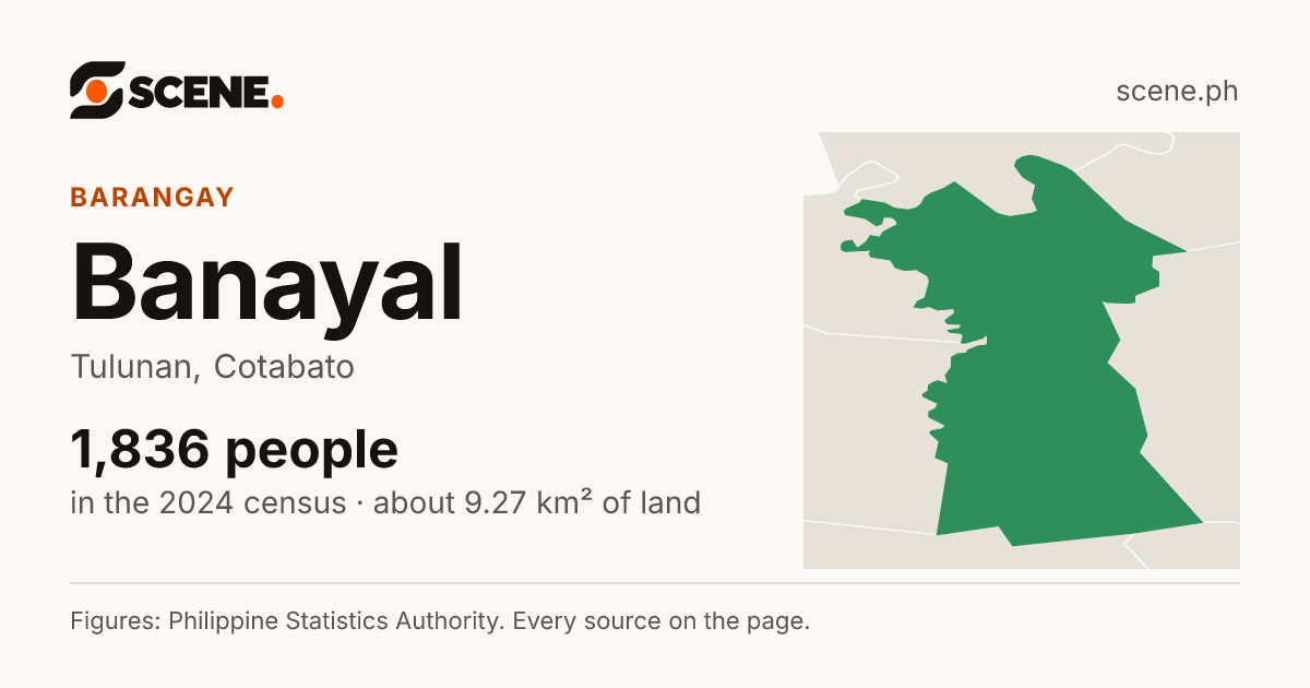 Banayal, Tulunan, barangay: 1,836 people in the 2024 census