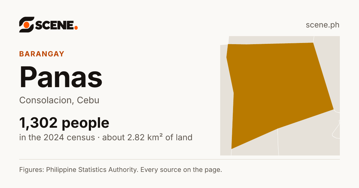 Panas, Consolacion, barangay: 1,302 people in the 2024 census