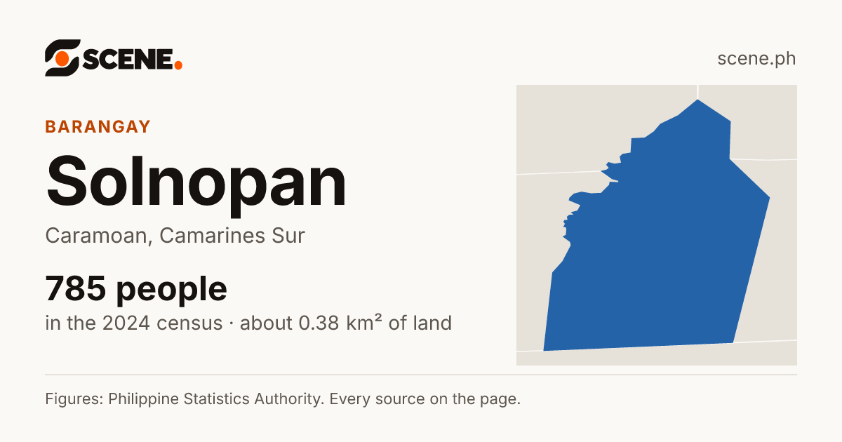 Solnopan, Caramoan, barangay: 785 people in the 2024 census