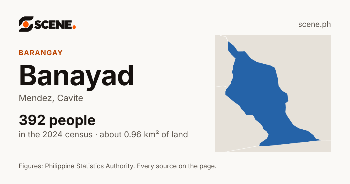 Banayad, Mendez, barangay: 392 people in the 2024 census
