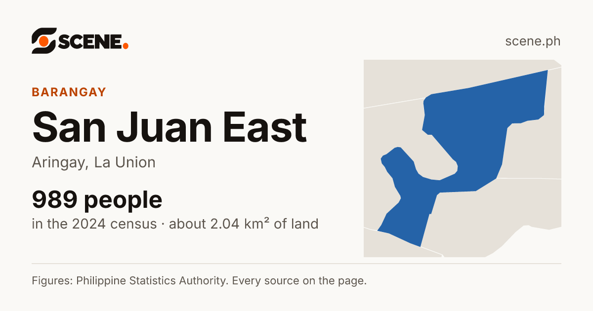 San Juan East, Aringay, barangay: 989 people in the 2024 census