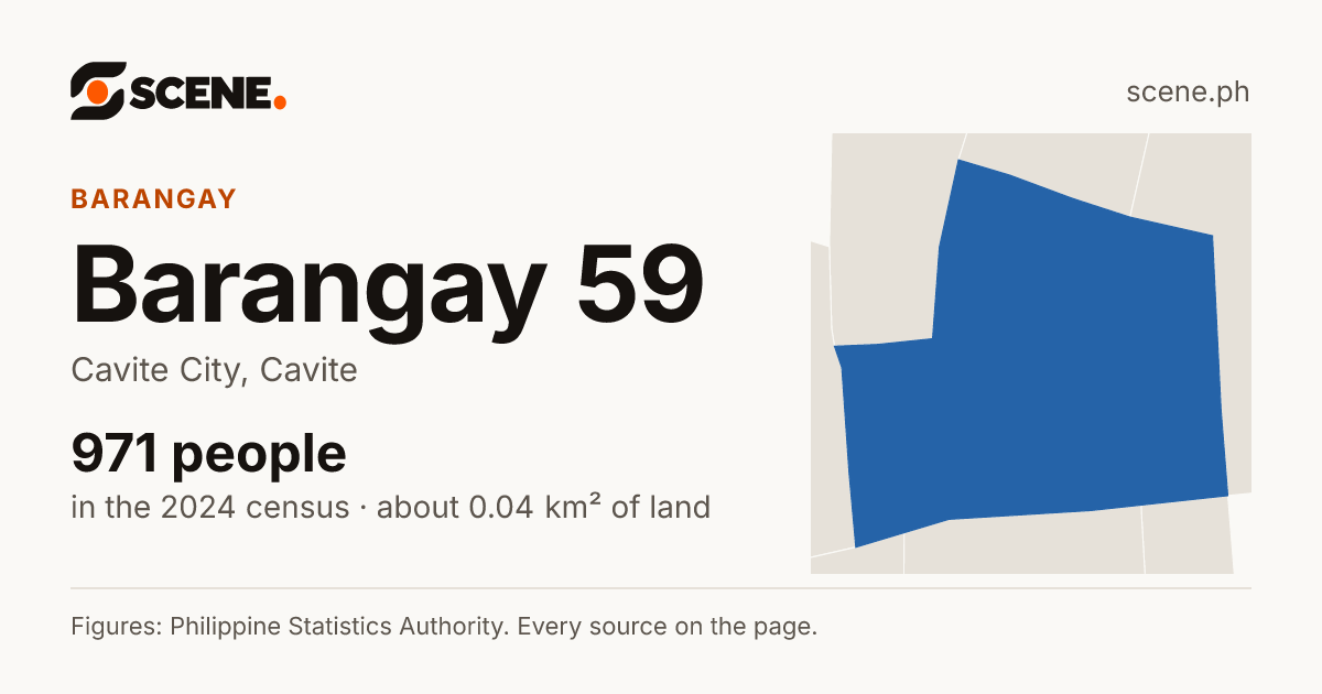 Barangay 59, Cavite City, barangay: 971 people in the 2024 census