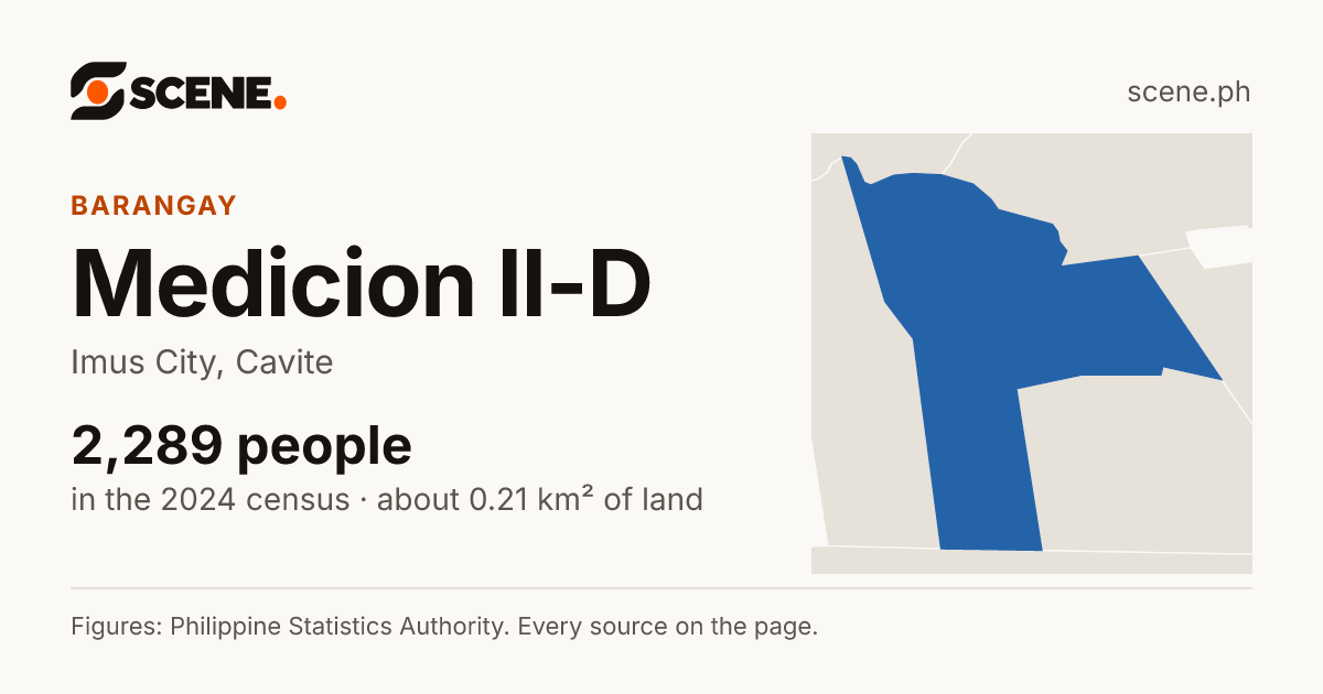 Medicion II-D, Imus City, barangay: 2,289 people in the 2024 census