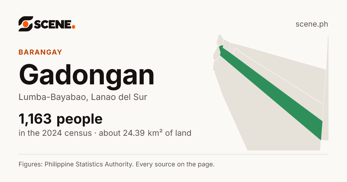 Gadongan, Lumba-Bayabao, barangay: 1,163 people in the 2024 census