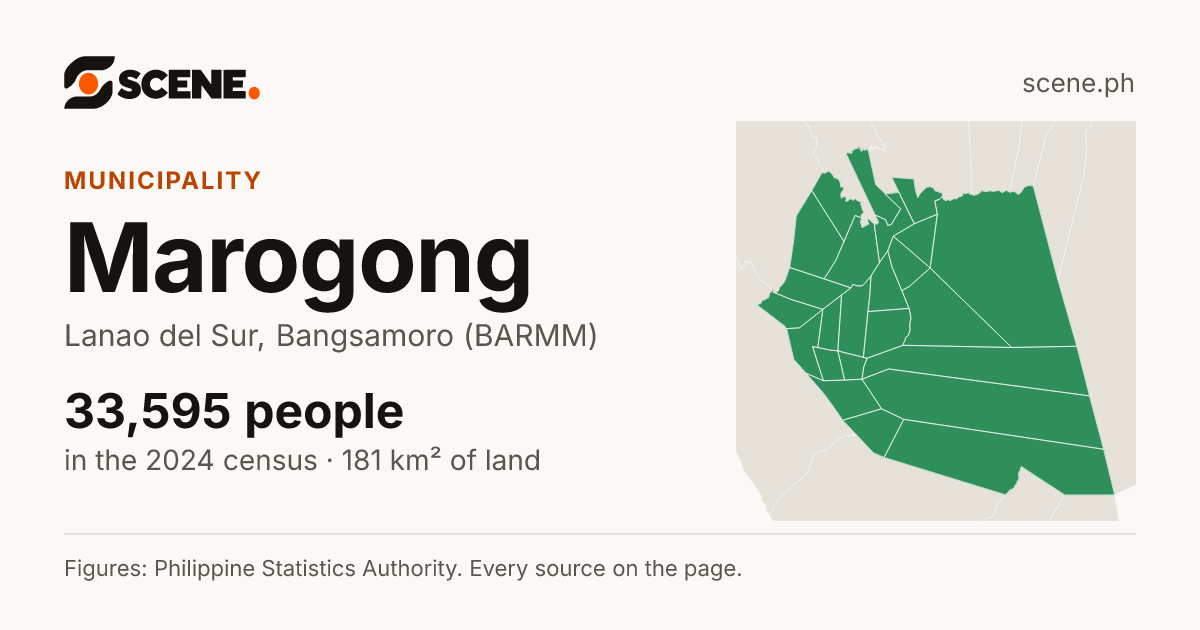 Marogong, Lanao del Sur, municipality: 33,595 people in the 2024 census