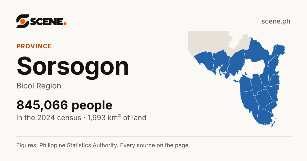 Sorsogon, province: 845,066 people in the 2024 census