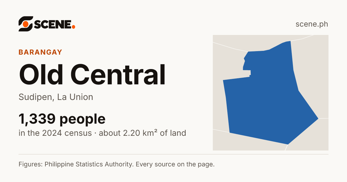 Old Central, Sudipen, barangay: 1,339 people in the 2024 census