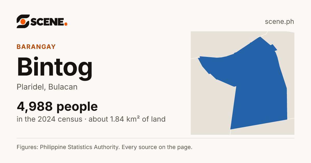 Bintog, Plaridel, barangay: 4,988 people in the 2024 census