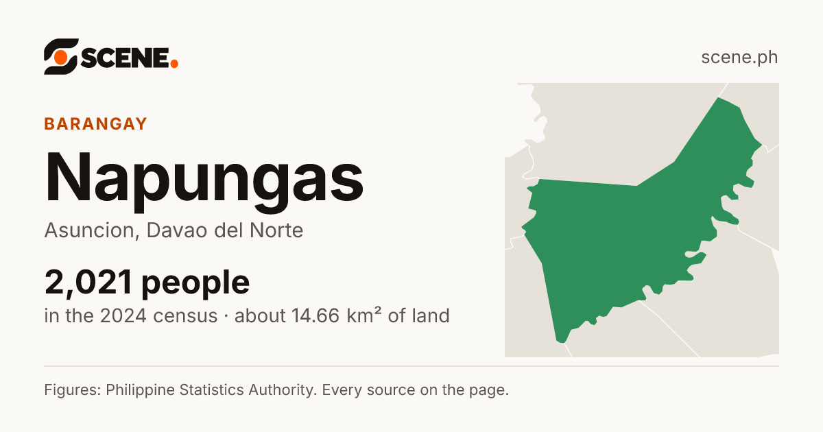 Napungas, Asuncion, barangay: 2,021 people in the 2024 census