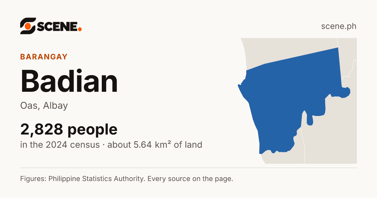 Badian, Oas, barangay: 2,828 people in the 2024 census