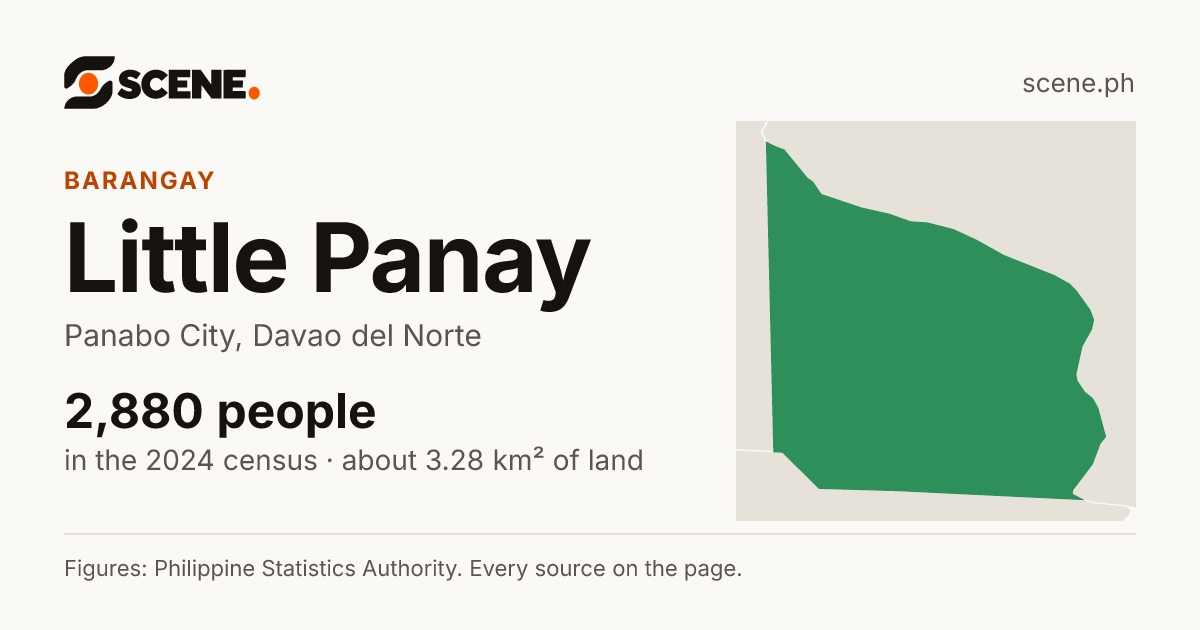 Little Panay, Panabo City, barangay: 2,880 people in the 2024 census