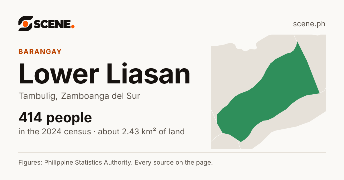 Lower Liasan, Tambulig, barangay: 414 people in the 2024 census