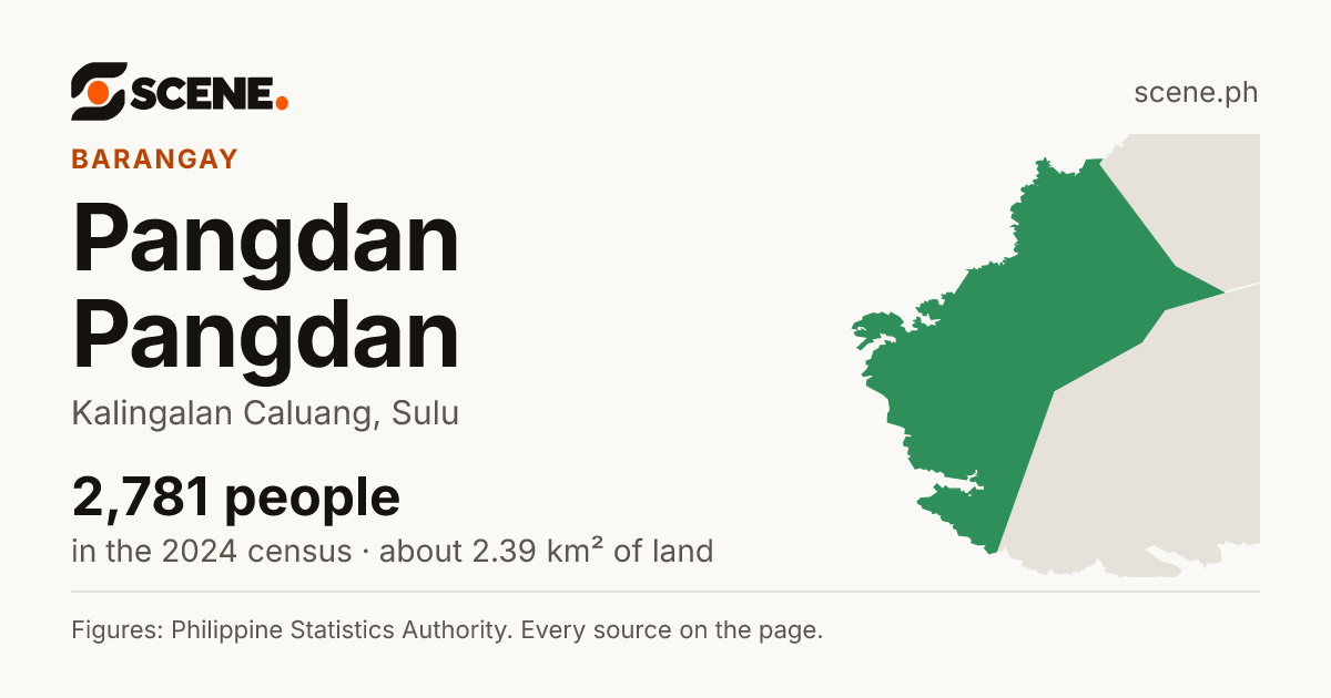 Pangdan Pangdan, Kalingalan Caluang, barangay: 2,781 people in the 2024 census