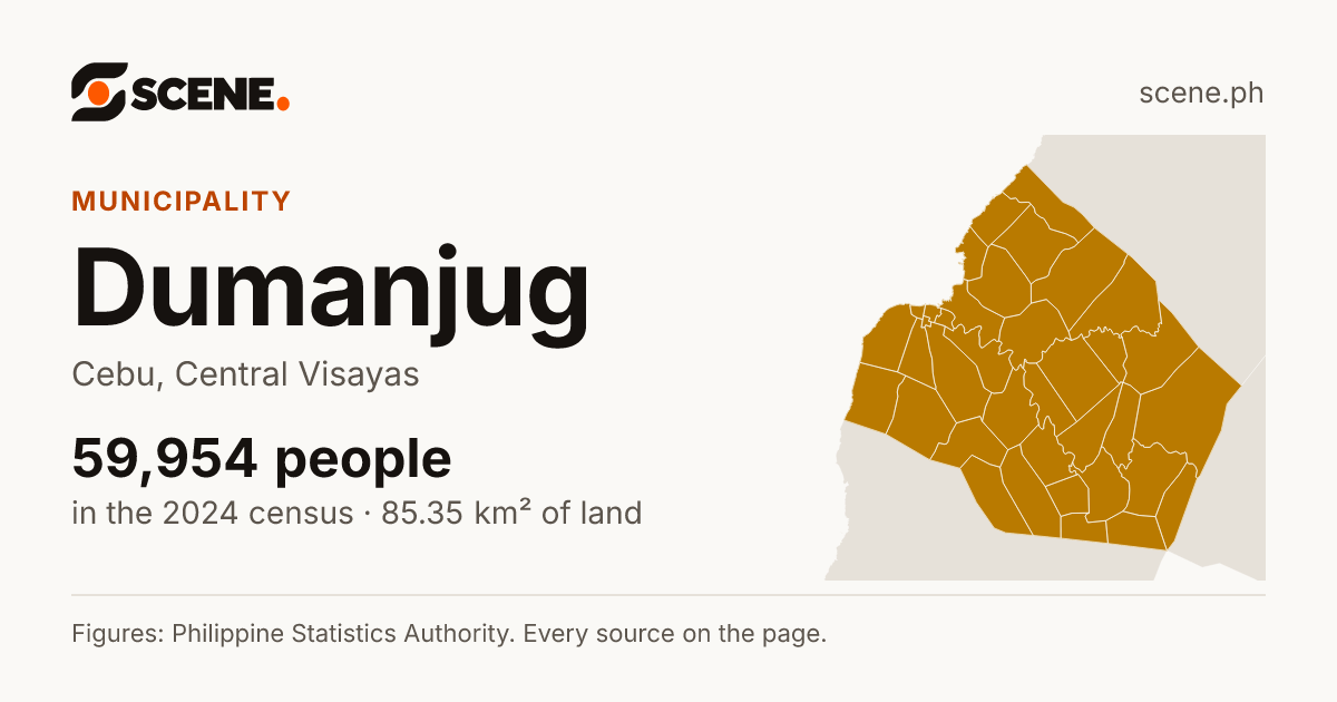 Dumanjug, Cebu, municipality: 59,954 people in the 2024 census