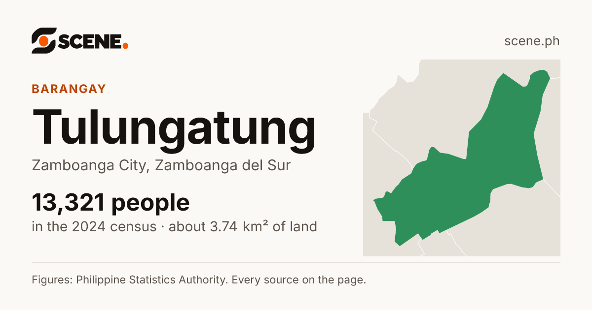 Tulungatung, Zamboanga City, barangay: 13,321 people in the 2024 census