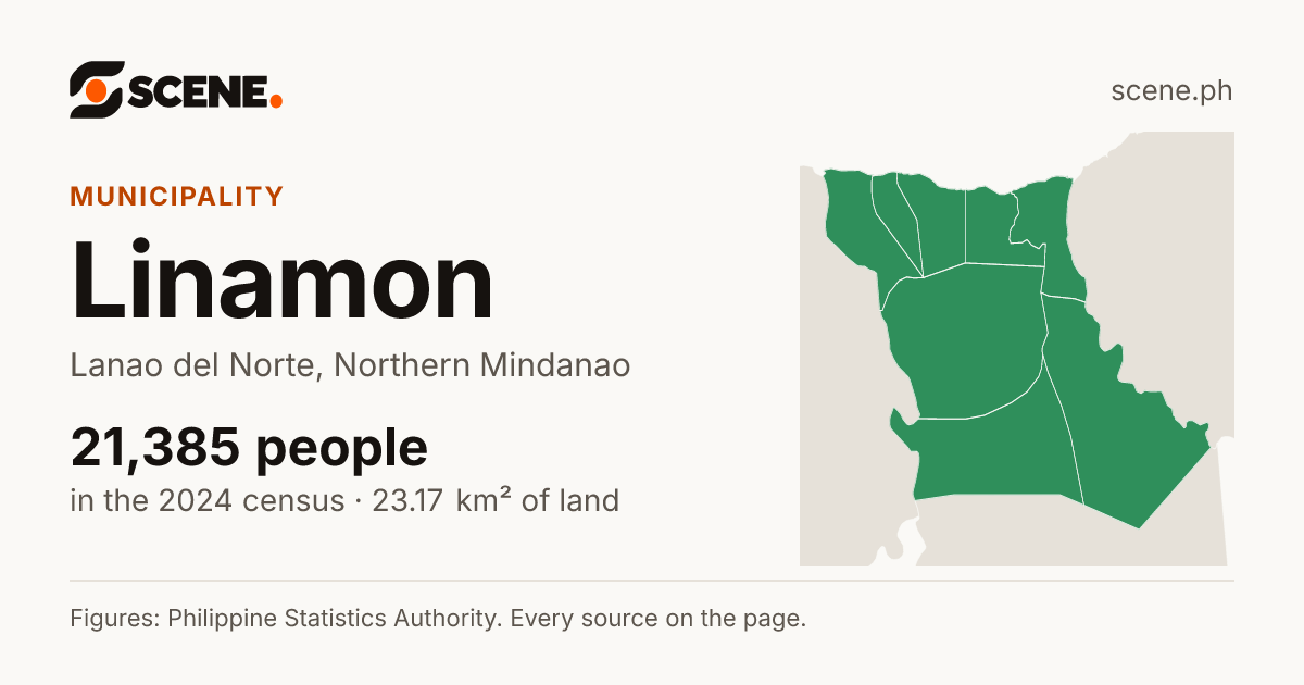 Linamon, Lanao del Norte, municipality: 21,385 people in the 2024 census