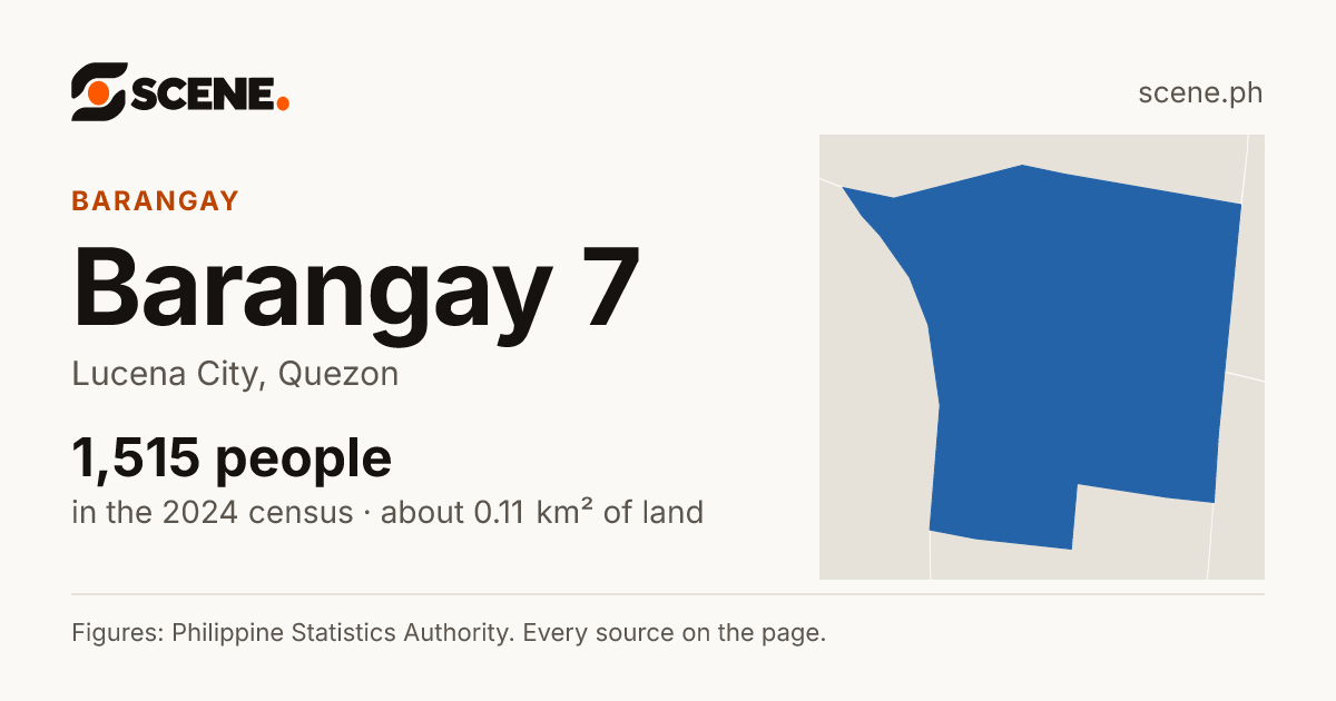 Barangay 7, Lucena City, barangay: 1,515 people in the 2024 census