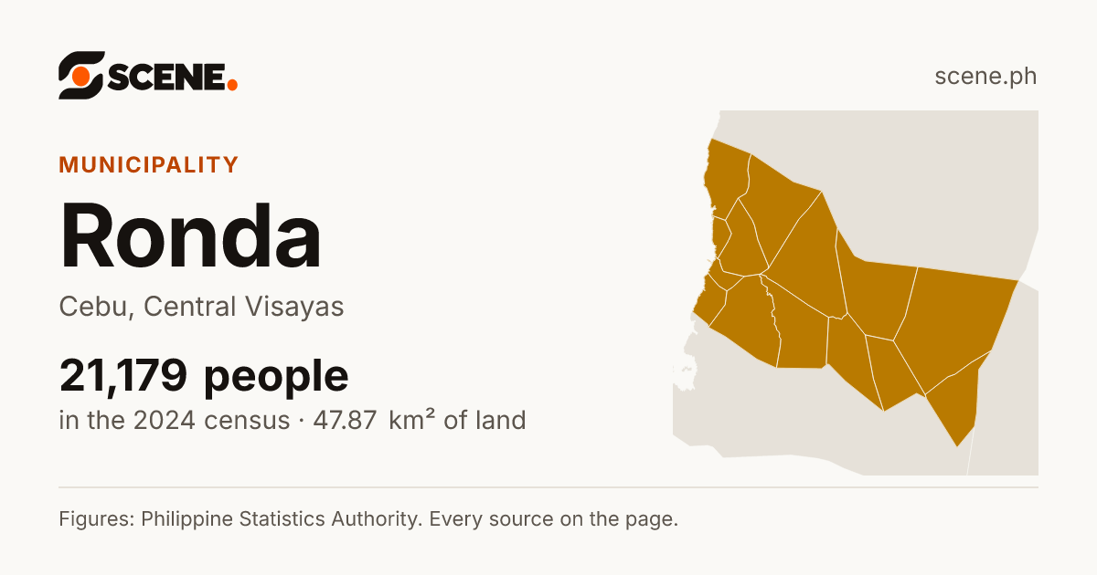 Ronda, Cebu, municipality: 21,179 people in the 2024 census