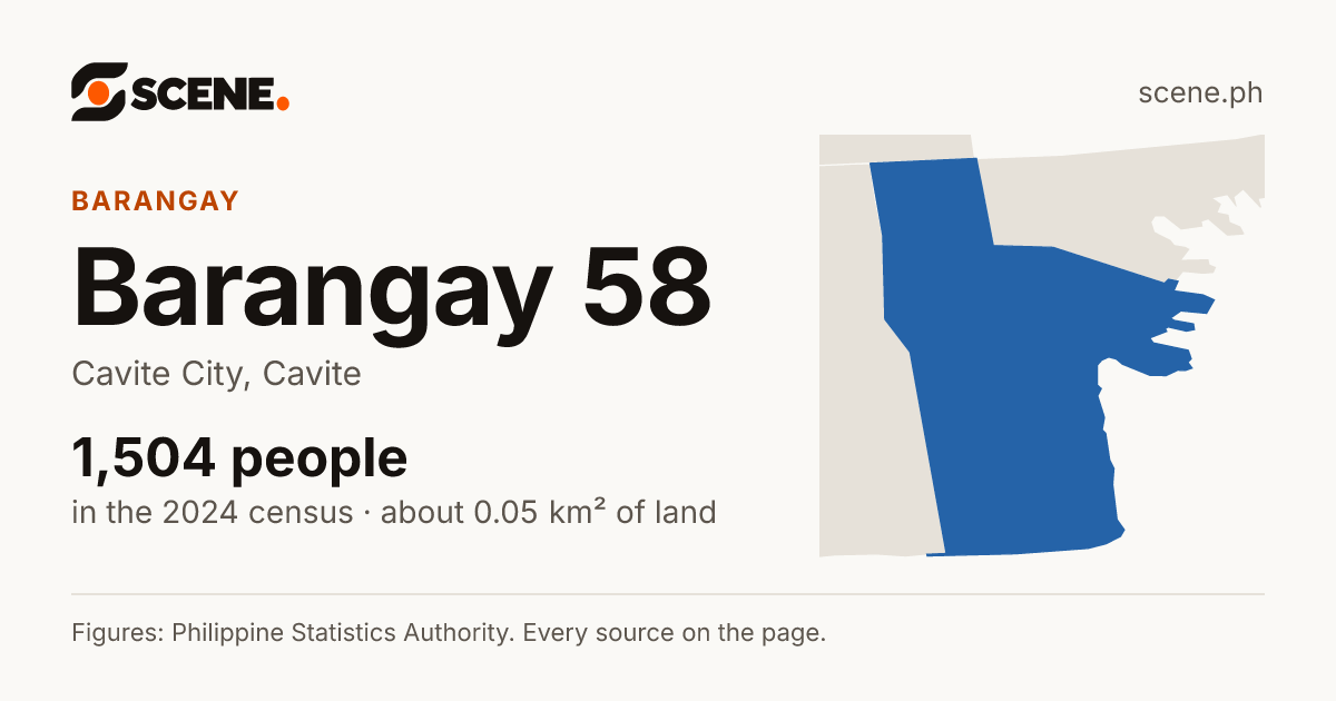 Barangay 58, Cavite City, barangay: 1,504 people in the 2024 census