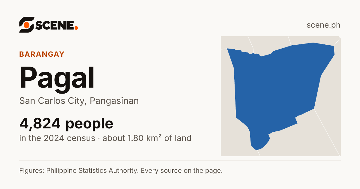 Pagal, San Carlos City, barangay: 4,824 people in the 2024 census