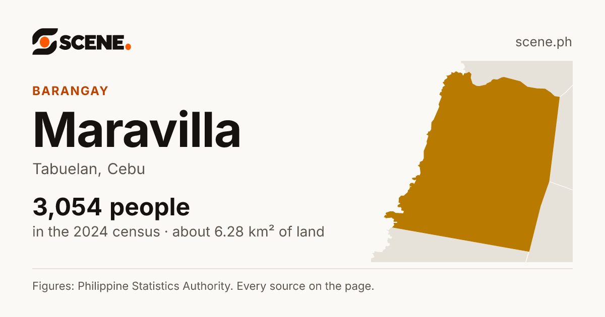 Maravilla, Tabuelan, barangay: 3,054 people in the 2024 census