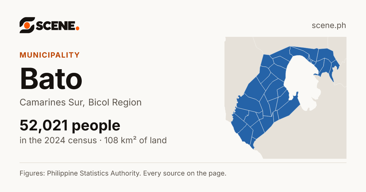 Bato, Camarines Sur, municipality: 52,021 people in the 2024 census