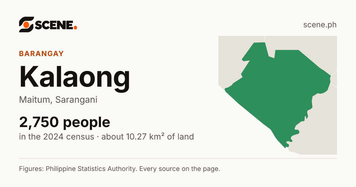 Kalaong, Maitum, barangay: 2,750 people in the 2024 census