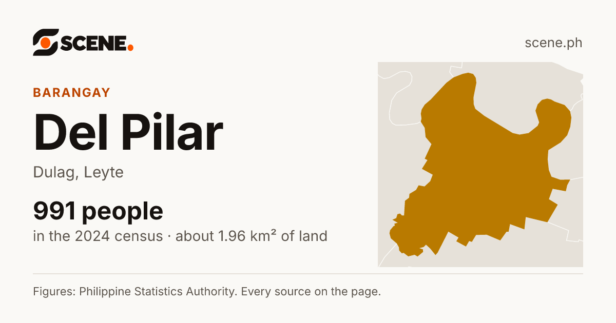 Del Pilar, Dulag, barangay: 991 people in the 2024 census