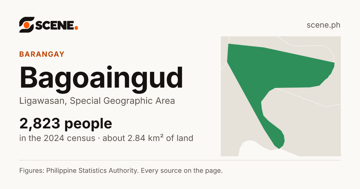 Bagoaingud, Ligawasan, barangay: 2,823 people in the 2024 census