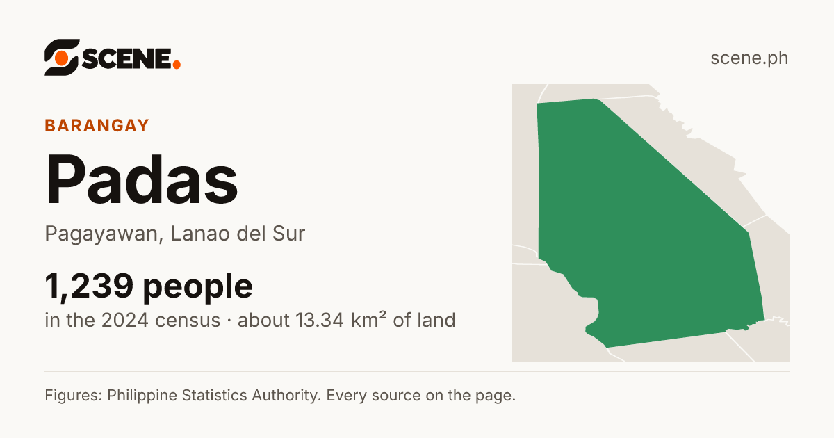 Padas, Pagayawan, barangay: 1,239 people in the 2024 census