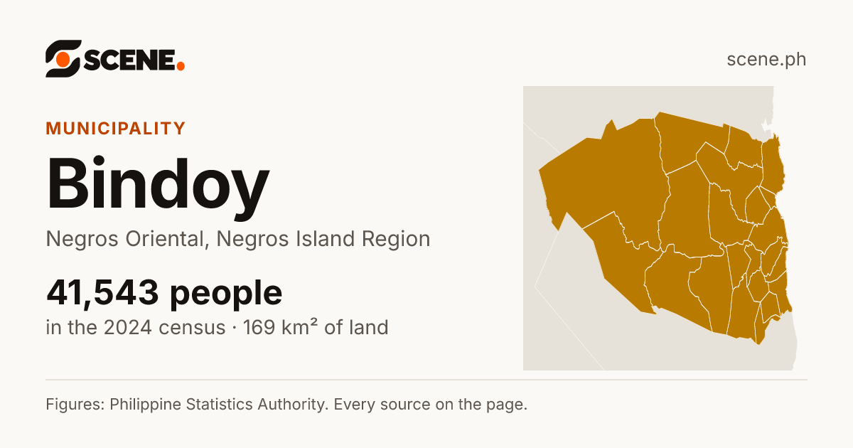 Bindoy, Negros Oriental, municipality: 41,543 people in the 2024 census