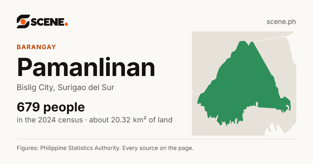 Pamanlinan, Bislig City, barangay: 679 people in the 2024 census