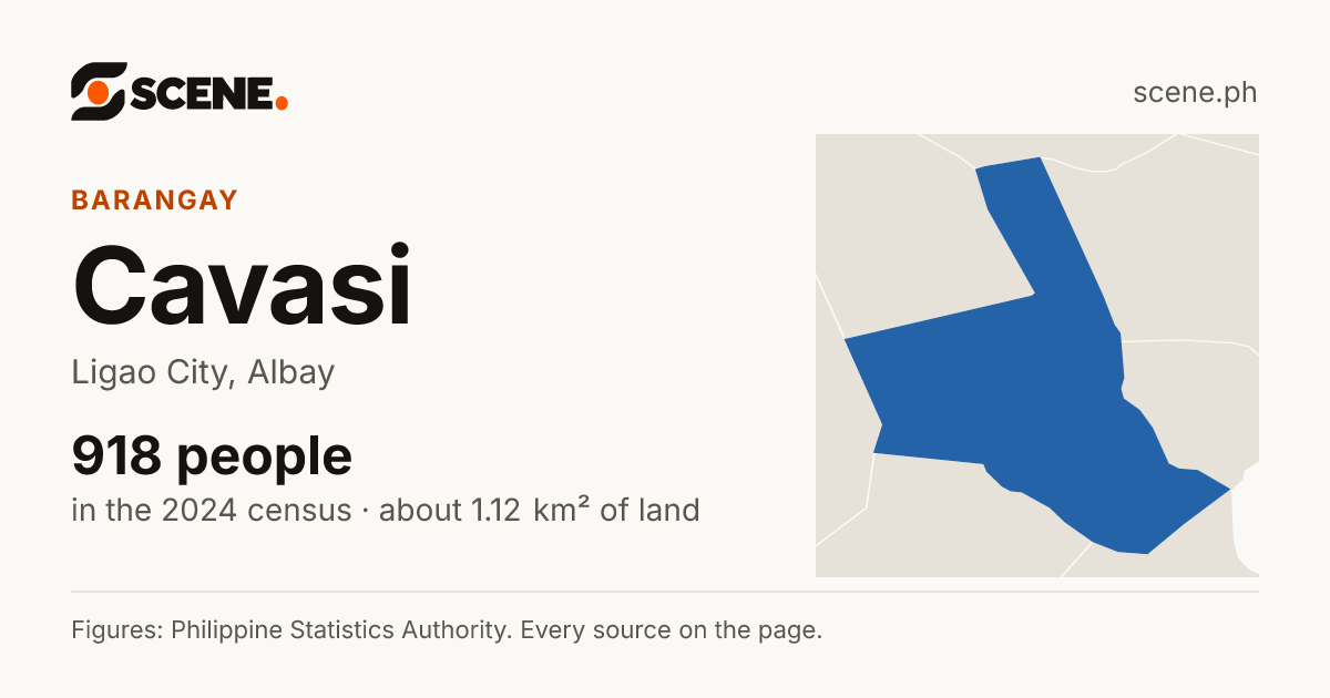 Cavasi, Ligao City, barangay: 918 people in the 2024 census